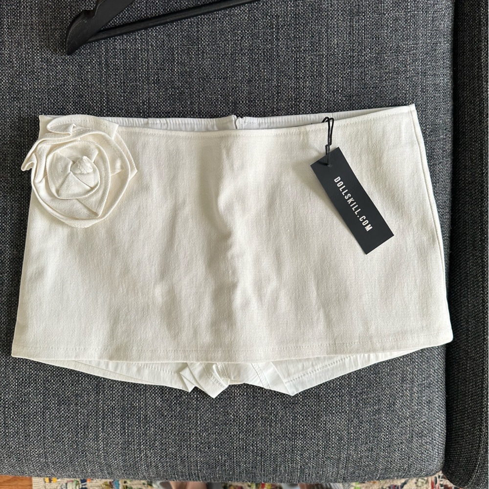 dolls kill Skort White